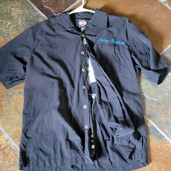 Harley-Davidson 70% Silk Embroidered shirt - Picture 5 of 8